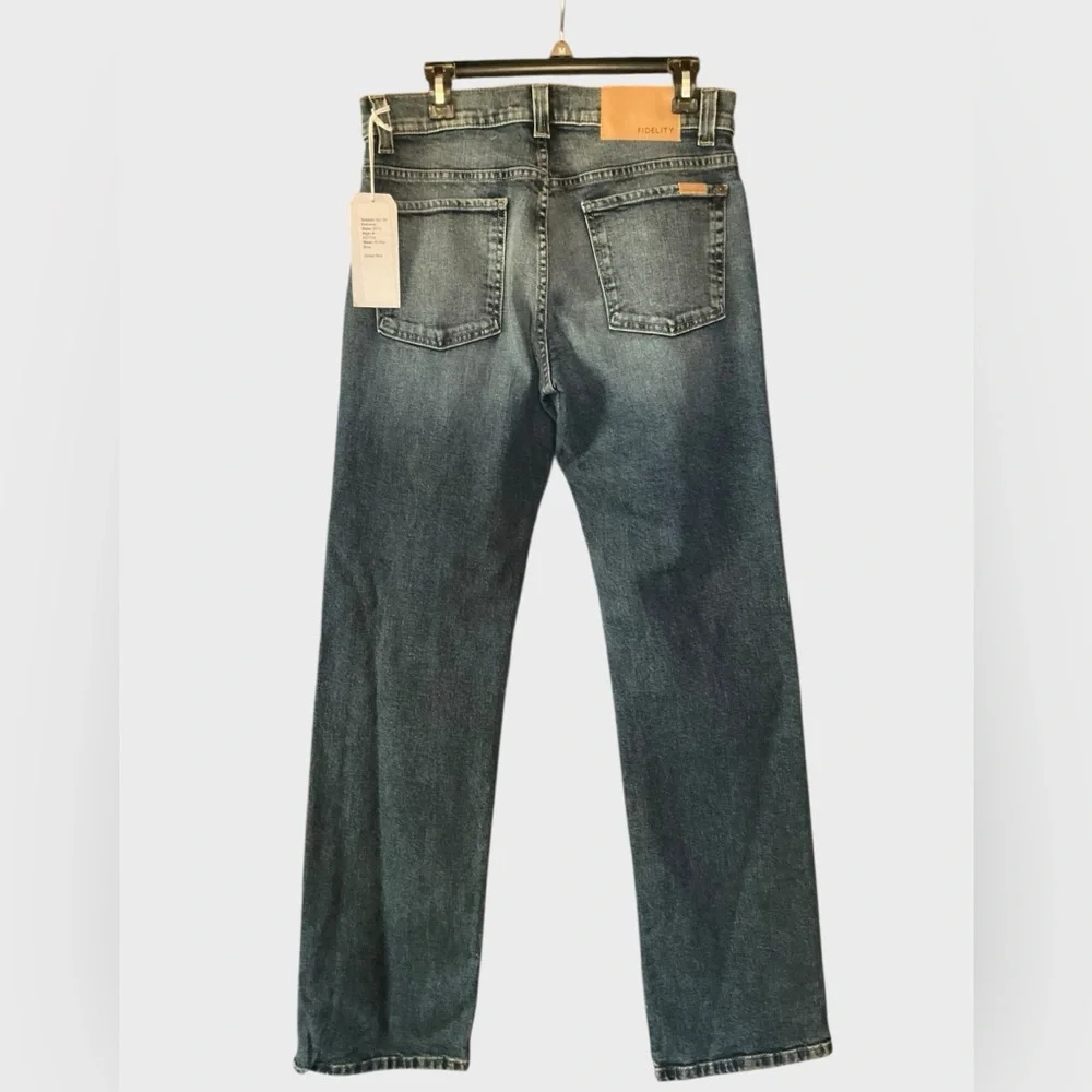 Fidelity Relaxed Straight Jeans 32x34 Made USA Premium Denim NWT